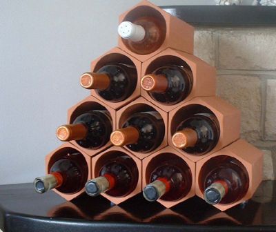 terra cotta wine rack